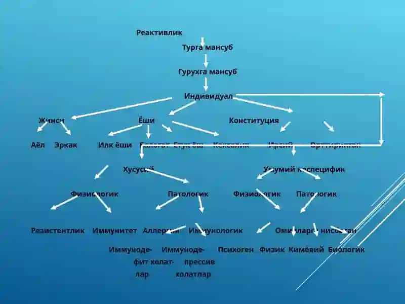 ОРГАНИЗМНИ УМУМИЙ РЕАКТИВЛИГИВА РЕЗИСТЕНТЛИГИ ВА УЛАРНИ ПАТОЛОГИЯДАГИ РОЛИ 3