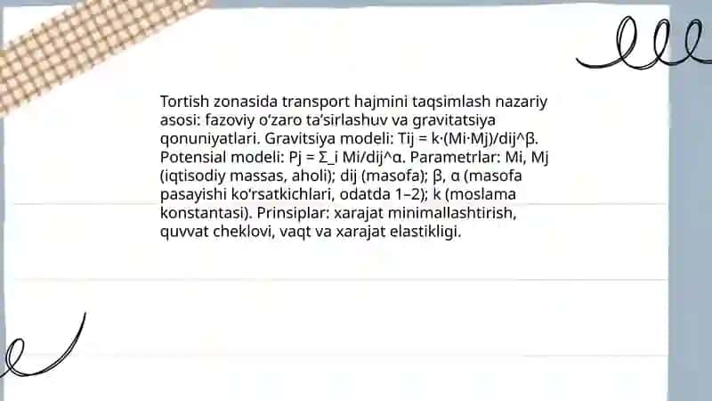 Transportni taqsimlash, mintaqaviy va mintaqalararo logistika tizimini rivojlantirishi 3