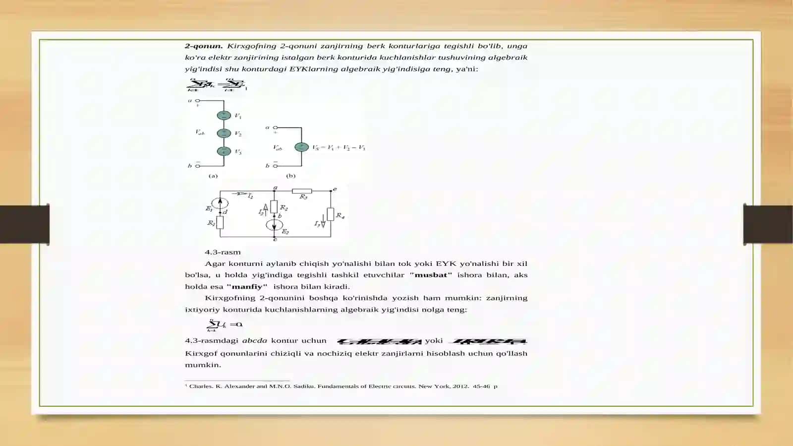 6-Ma’ruza:Kirxgof qonunlari 3