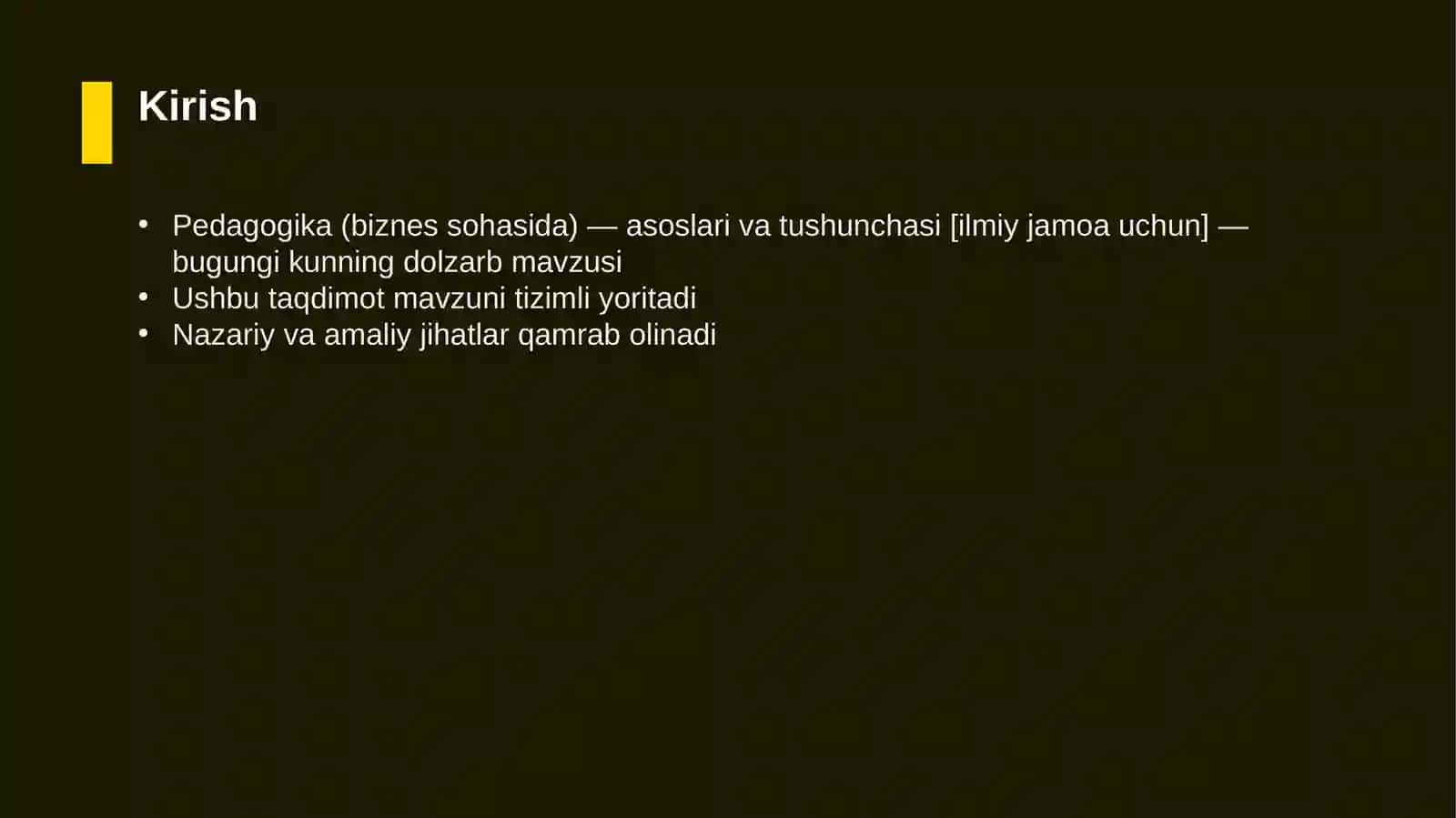 Pedagogika (biznes sohasida) — asoslari va tushunchasi [ilmiy jamoa uchun] 3