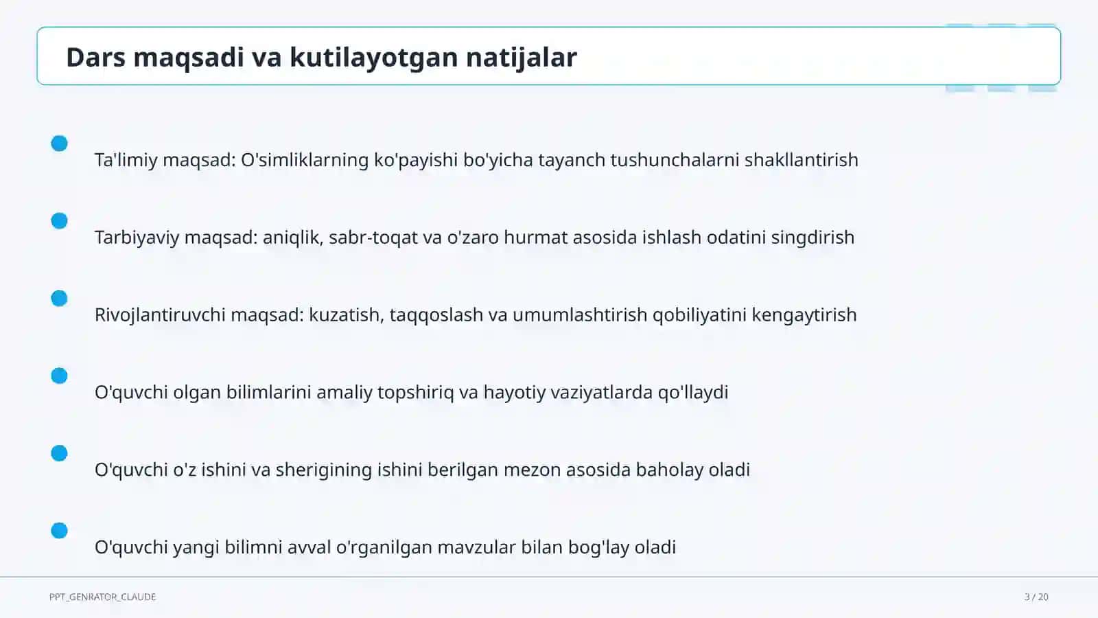 O'simliklarning ko'payishi (3-sinf) 3