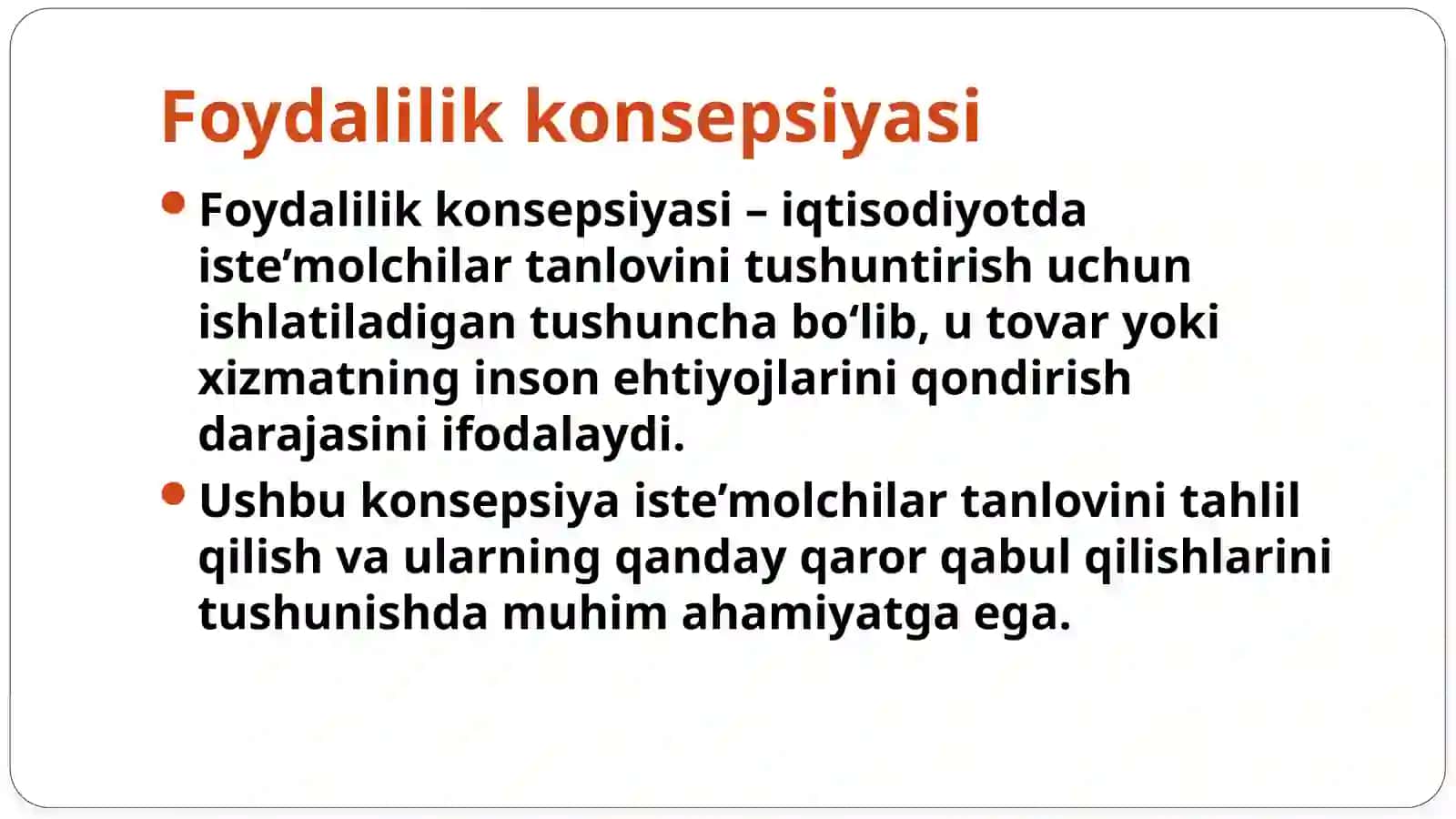 Foydalilik konsepsiyasi 3