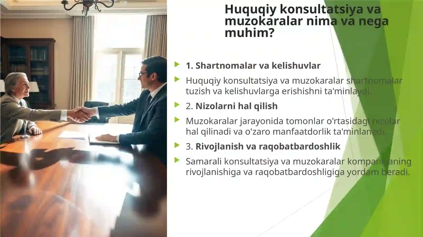 HUQUQIY KONSULTATSIYA VA MUZOKARALARNI MUVAFFAQIYATLI OLIB BORISH METODIKASI 3