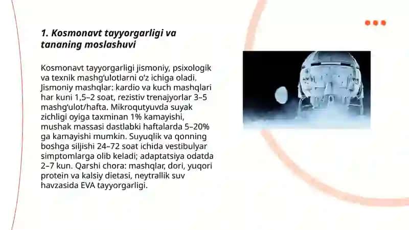 Kosmonavt tayyorgarligi 3