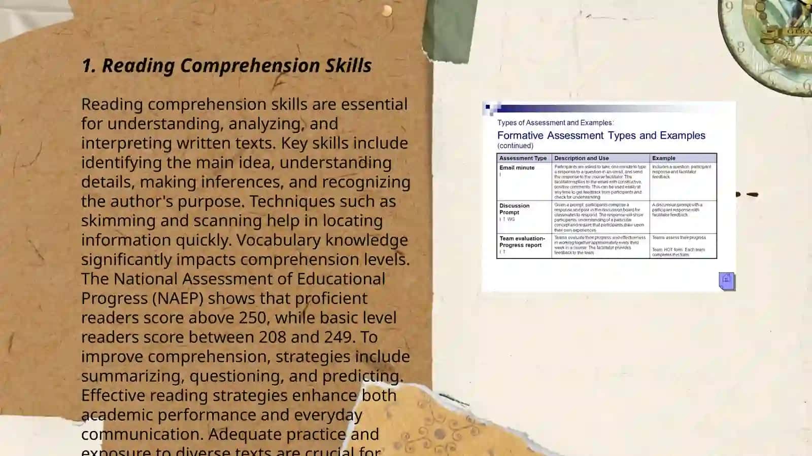Assessment student needs 3