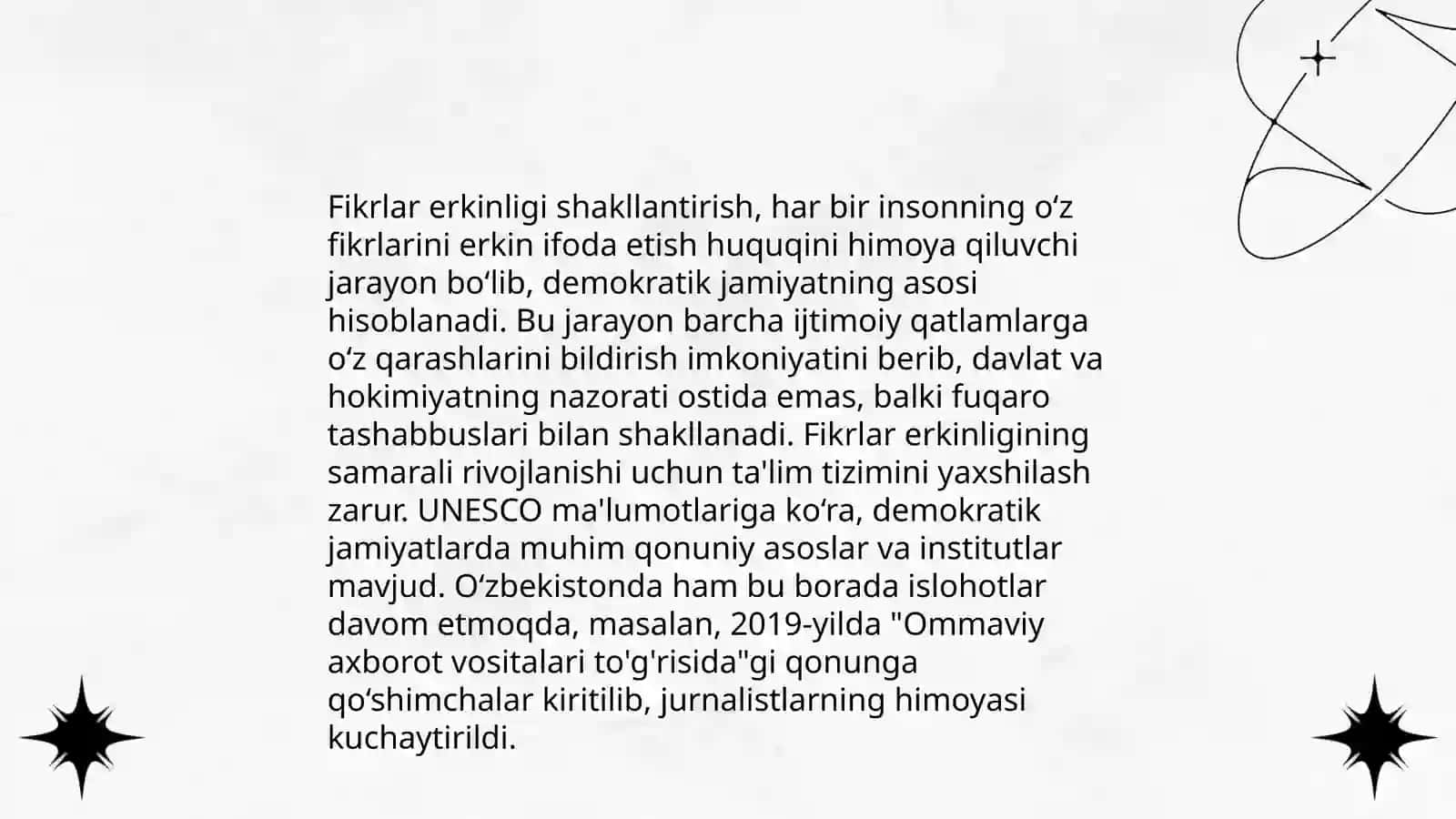 Fikrlar erkinligining samarali rivojlanishi 3
