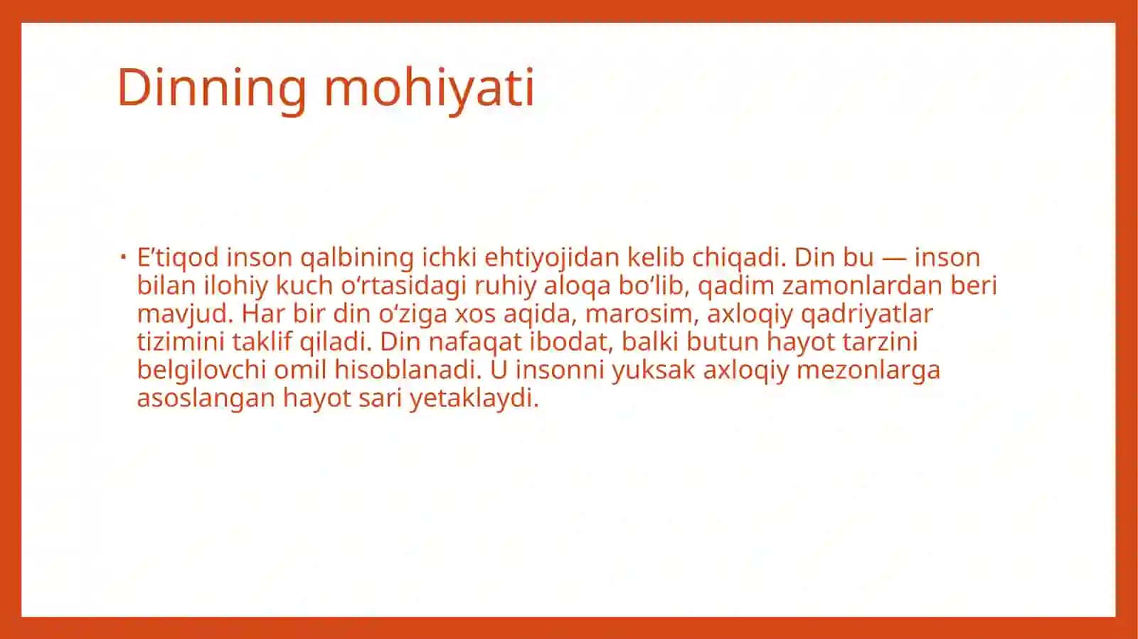 Dinningmohiyati,jamiyatvashaxshayotidagio‘rni 3