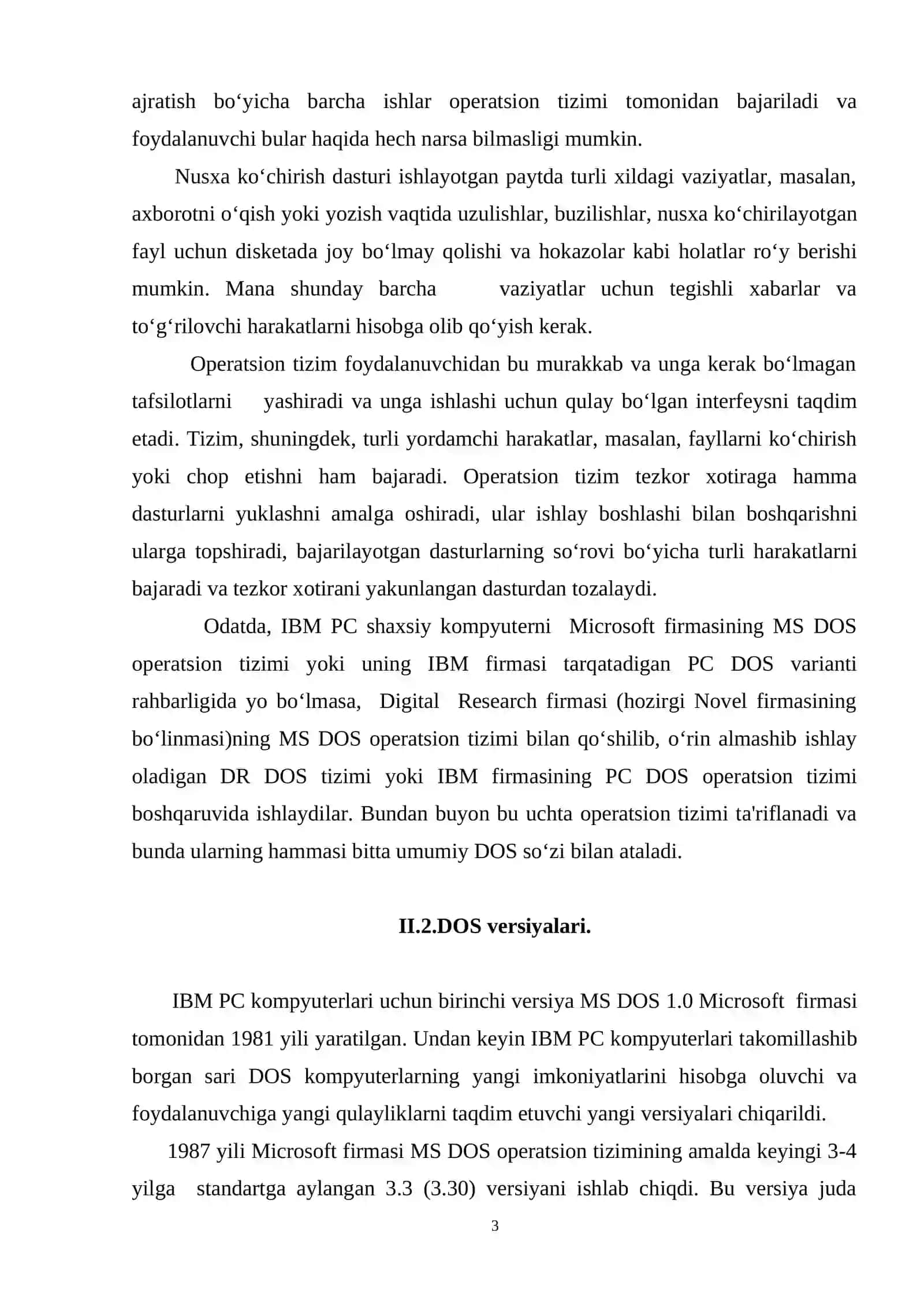 Zamonaviy operatsion tizimlar tahlili 3
