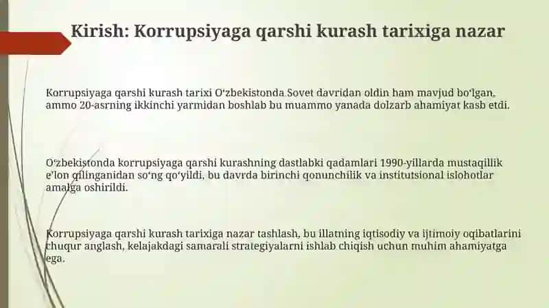 O'zbekistonda korrupsiyaga kurshish tarixi 3