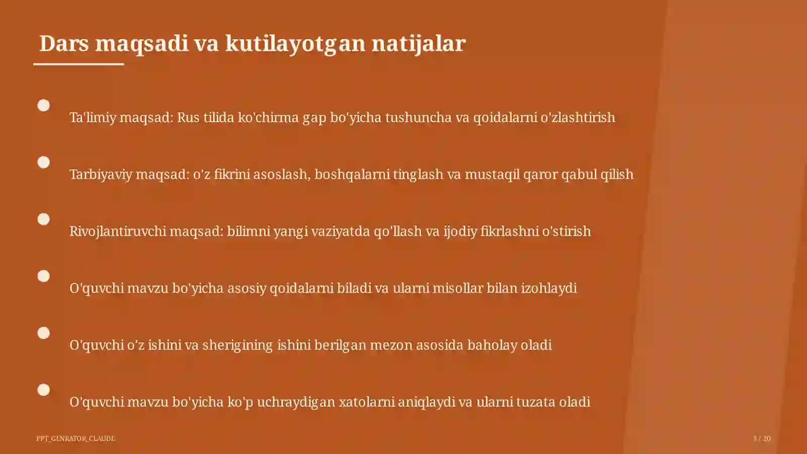 Rus tilida ko'chirma gap (9-sinf) 3