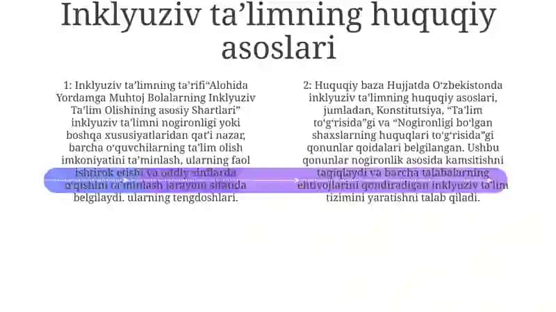 Alohida Yordamga Muhtoj Bolalarning Inklyuziv TaʼLim Olishining Asosiy Shartlari 3