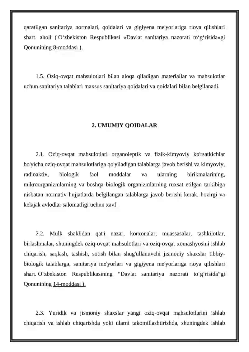 Dehqon bozorlariga qo‘yilgan gigiyenik talablar 3