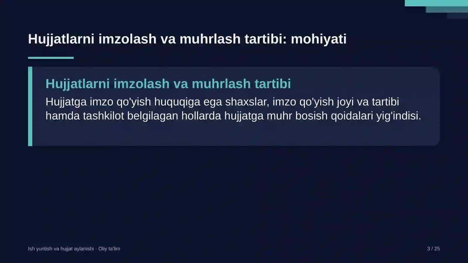 qo'riqlash xizmatlarida hujjatlarni imzolash va muhrlash tartibi 6961 3