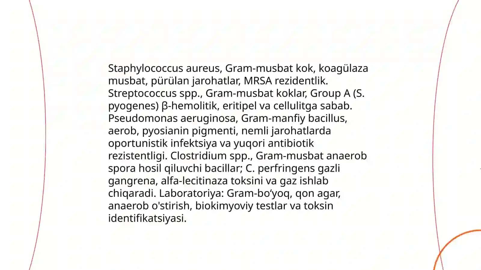Jarohat infeksiya qoʻzgʻatuvchilari; gazli gangrena, qoqshol kasalliklarini laboratoriya tashxisi 3