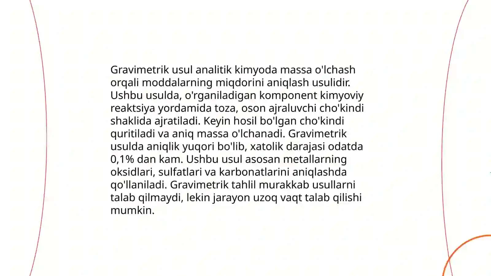 Gravimetrik motod mohiyati 3
