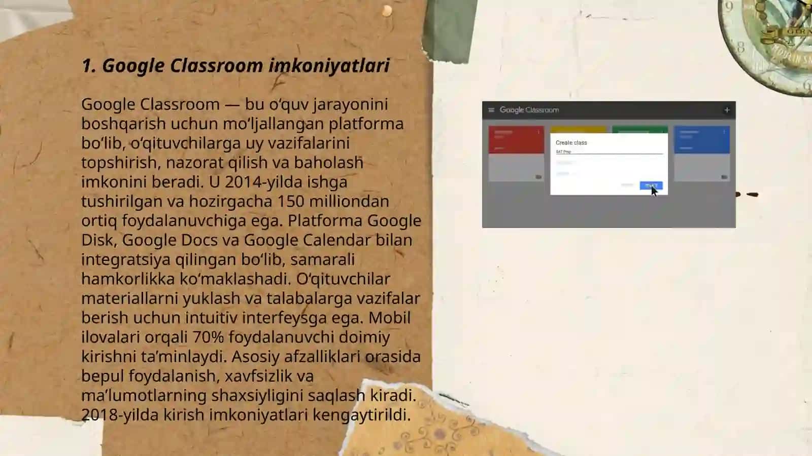 Google classroom platformasi 3