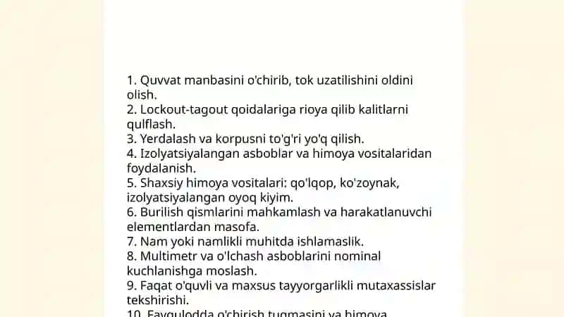 Òzgarmas tok divigatelini tekshirish 3