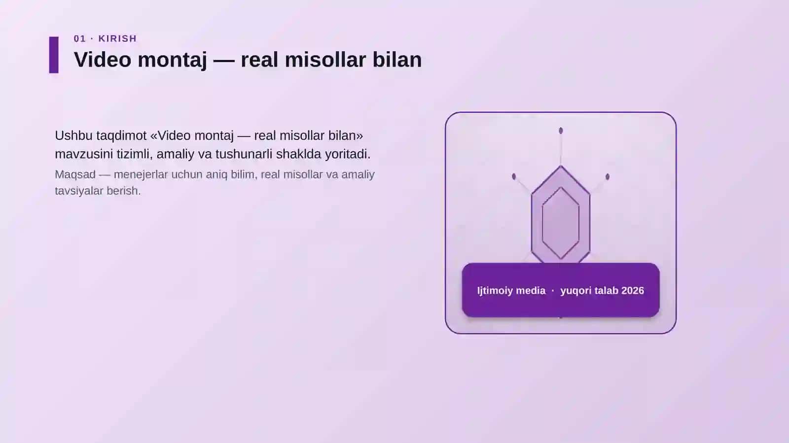 Video montaj — real misollar bilan 3