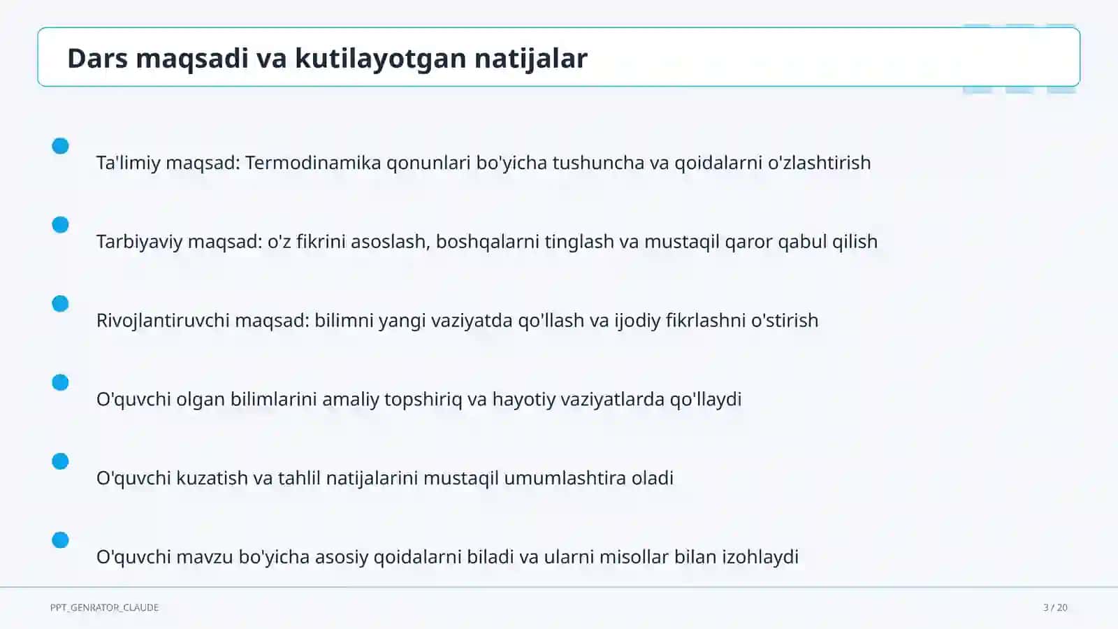 Termodinamika qonunlari (10-sinf) 3