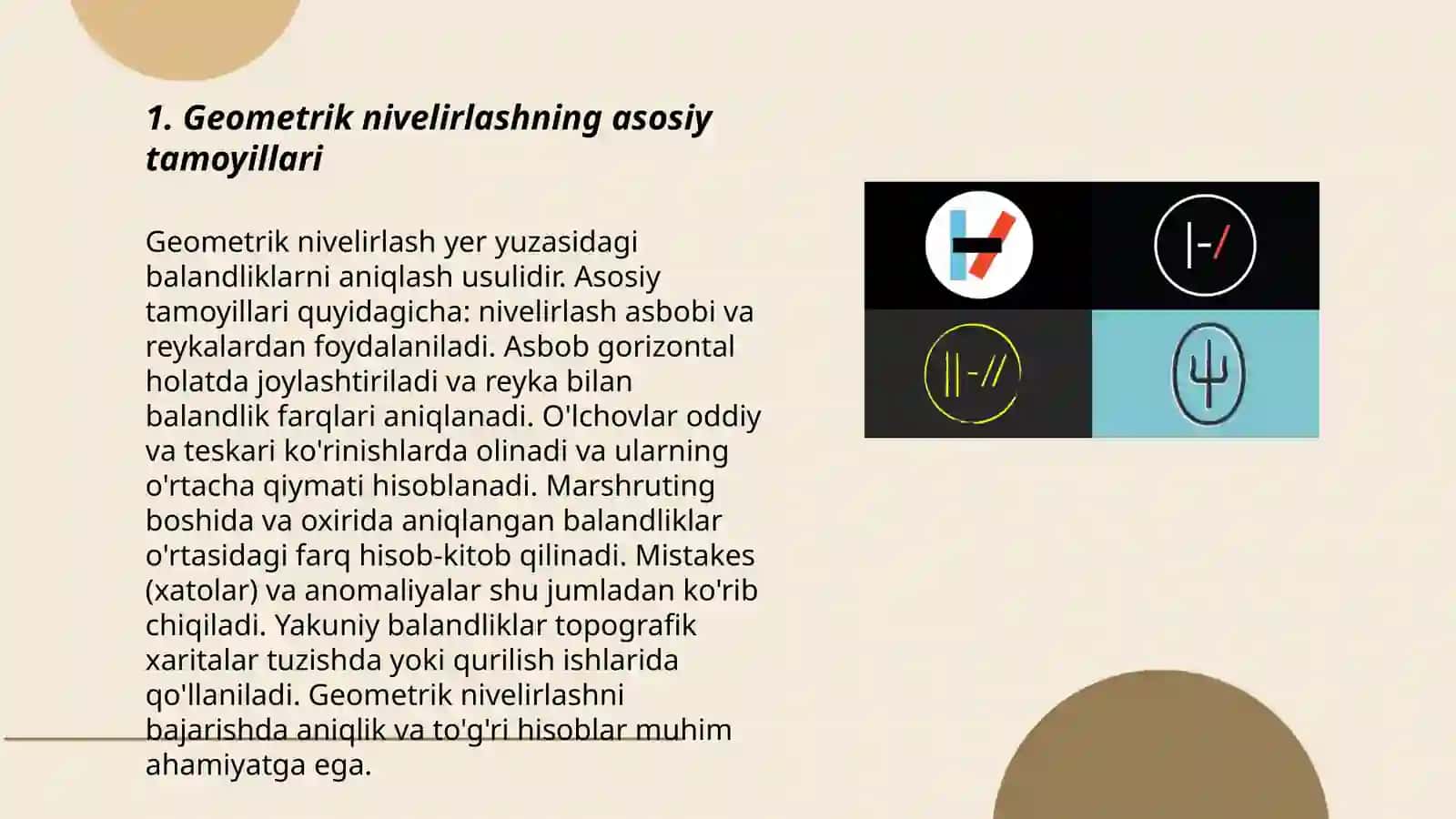 Geometrik nivelirlash usullari va mohiyati 3