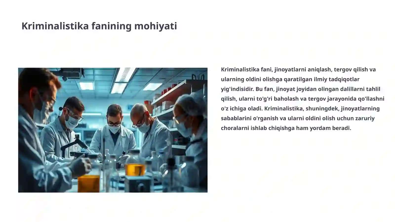 Kriminalistika fani, uning vazifalari, tizimi, yuridik va boshqa fanlar bilan aloqasi 3