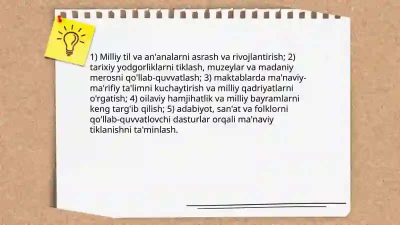 Yangi O'zbekistonda amalga oshirilayotgan manaviy o'zgarishlar 3
