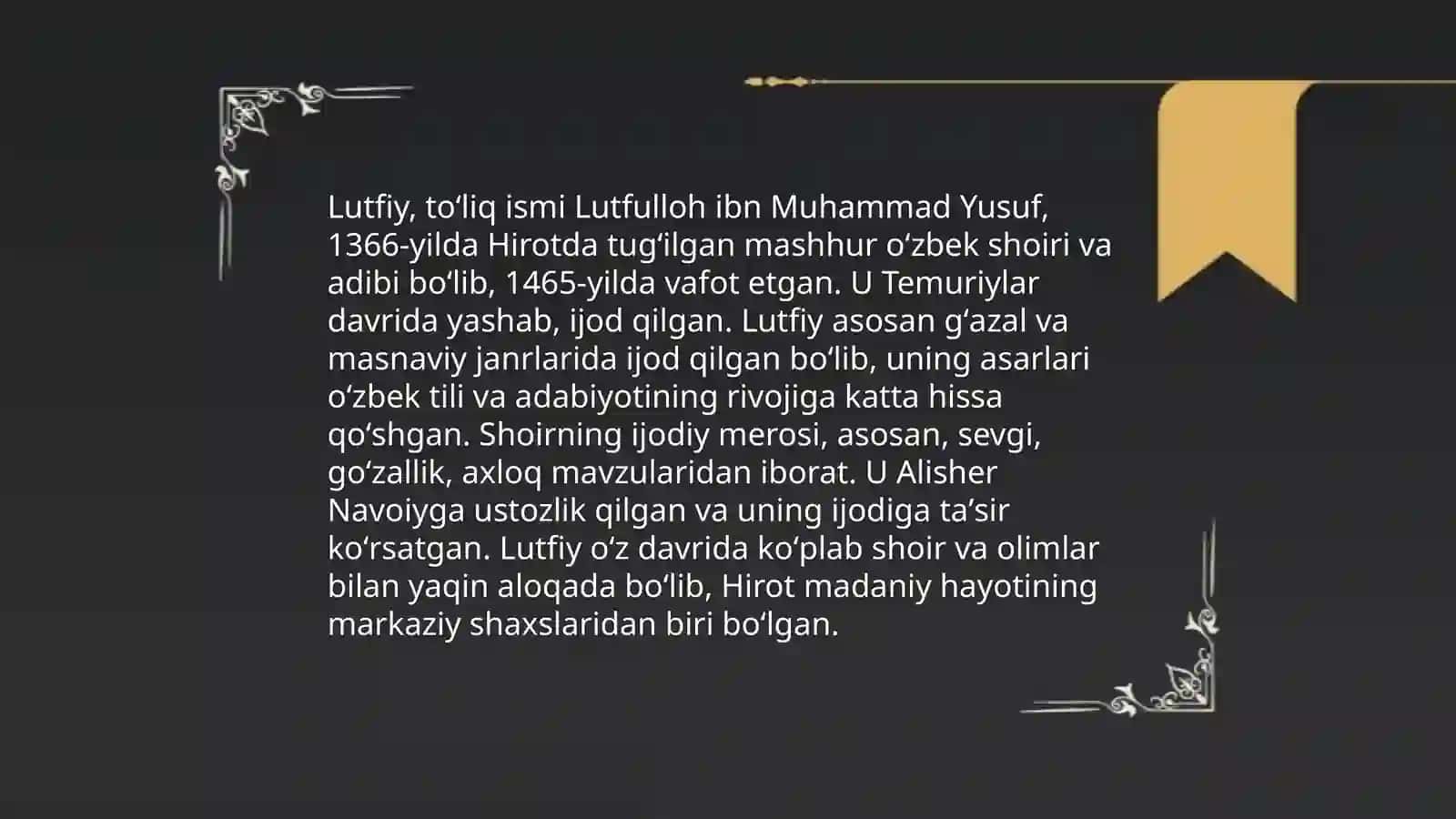 Lutfiy ijodi 3