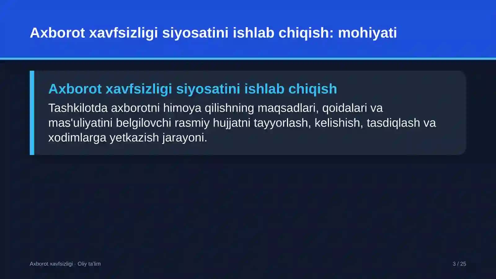rangli metallurgiyada axborot xavfsizligi siyosatini ishlab chiqish 9529 3