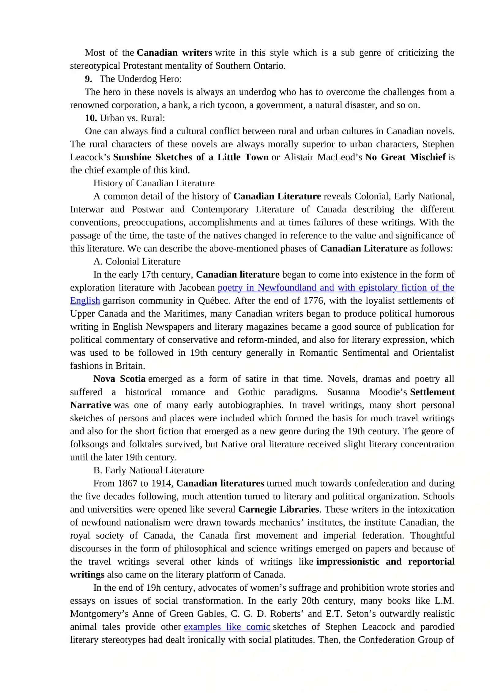 LECTURE 7. CANADIAN AND AUSTRALIAN LITERATURE 3
