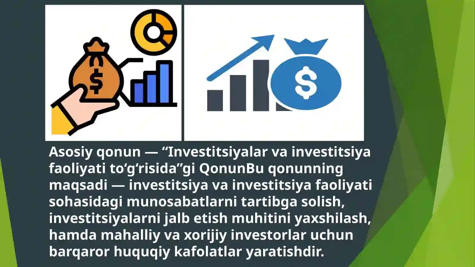 Investitsiyafaoliyatini qoʻllab-quvvatlovchi huquqiy hujjatlar 3