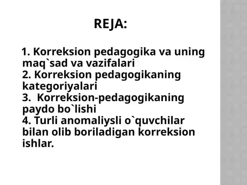 Korreksion pedagogika va uningmaq`sad va vazifalari 3