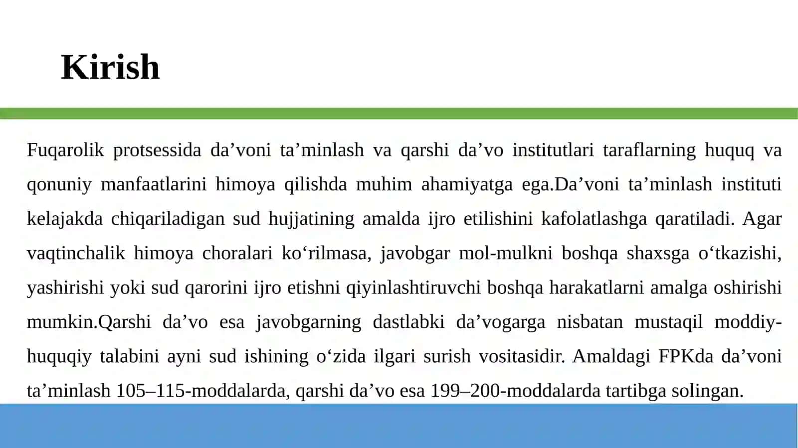 Da’voni ta’minlash va qarshi da’vo instituti 3