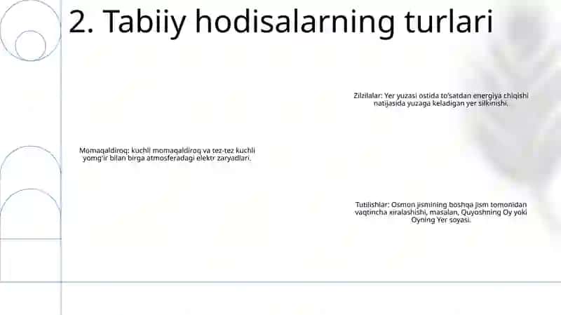 Tabiat Hodisalari 3