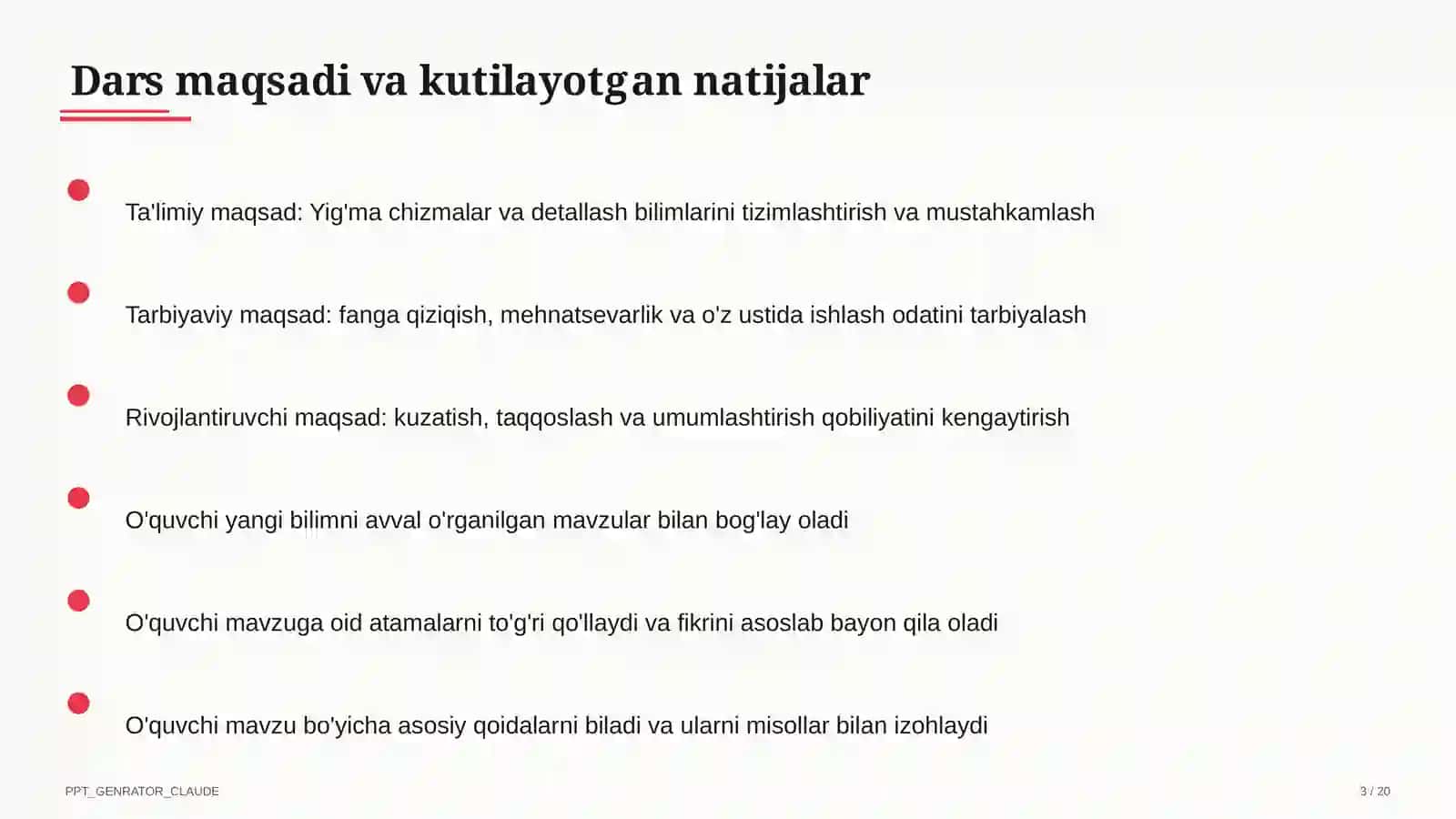 Yig'ma chizmalar va detallash (9-sinf) 3