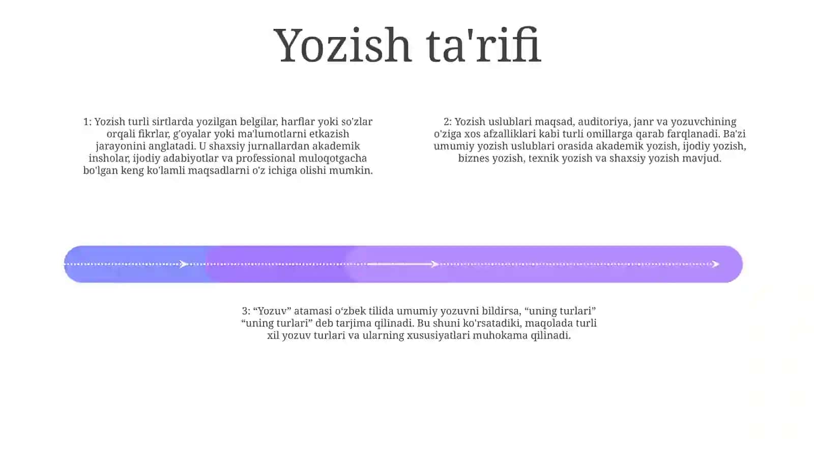 Yozuv VaUningTurlari 3