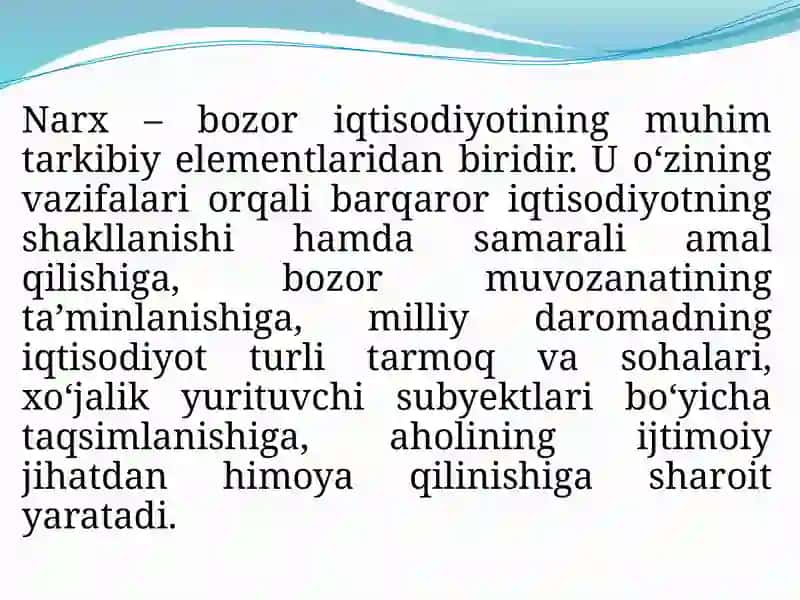 KORXONALARNINGnarxSIYOSATI 3
