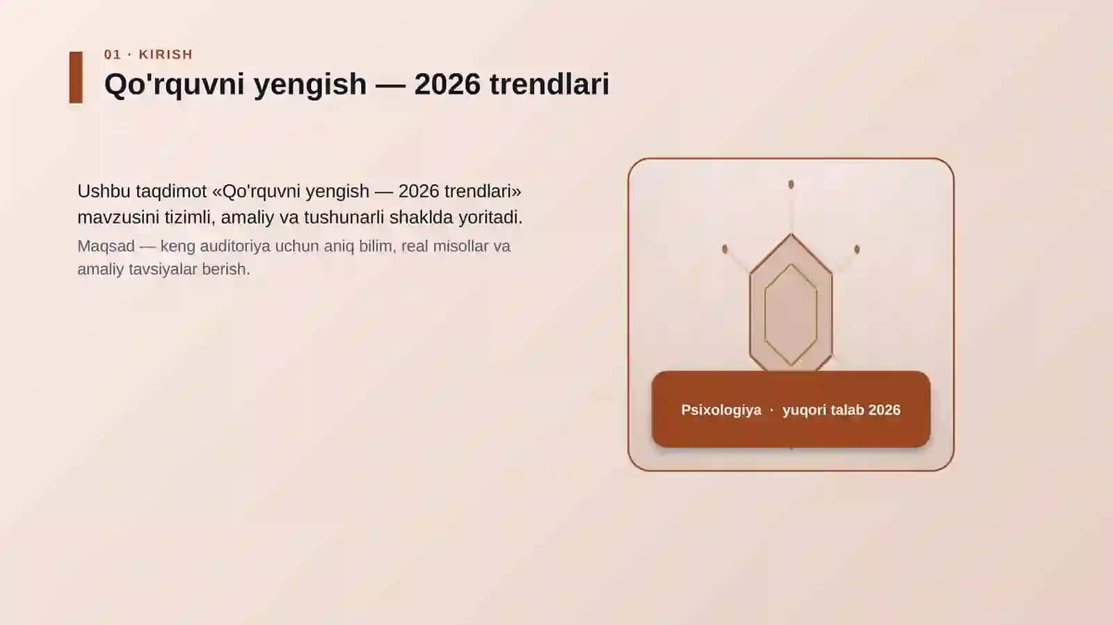 Qo'rquvni yengish — 2026 trendlari 3