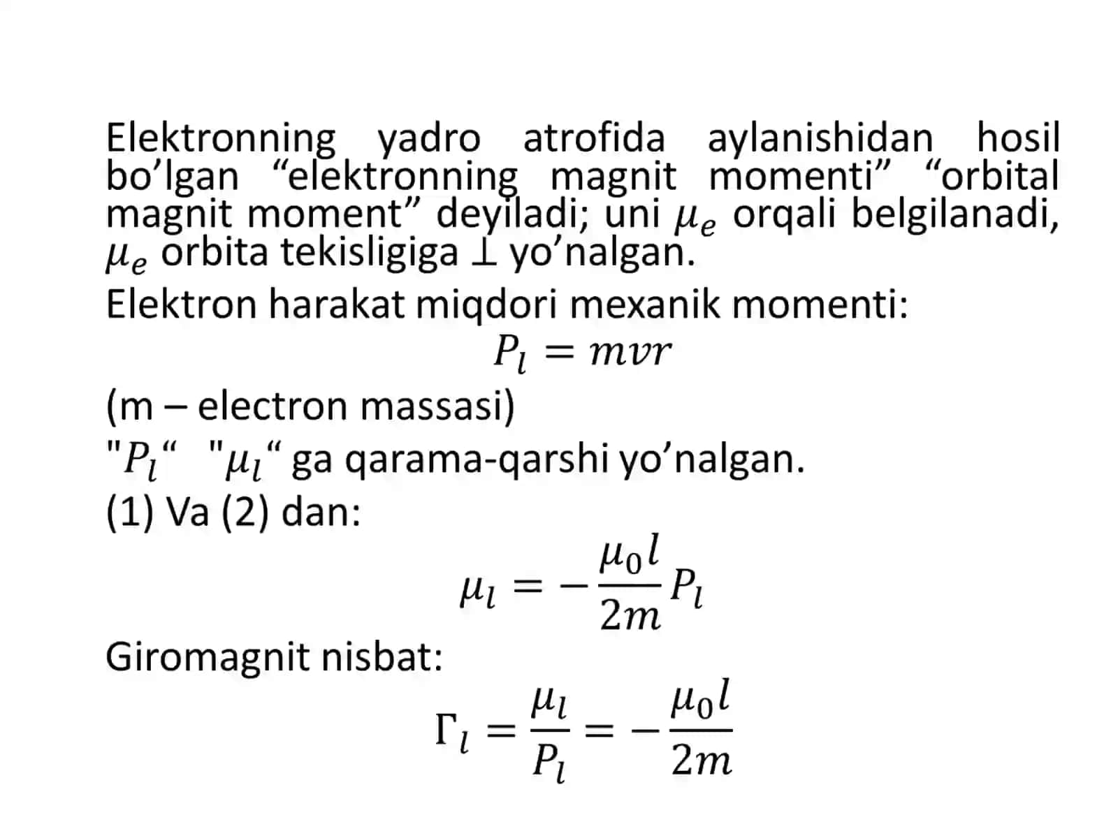 ATOMLARNING MAGNIT XOSSALARI 3