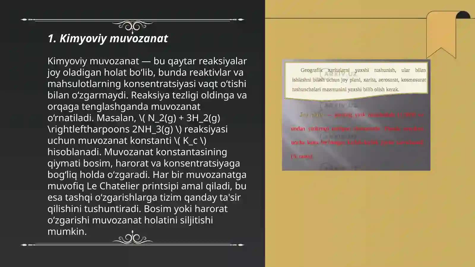 Konsentratsion va shartli muvozanat konstantlati 3