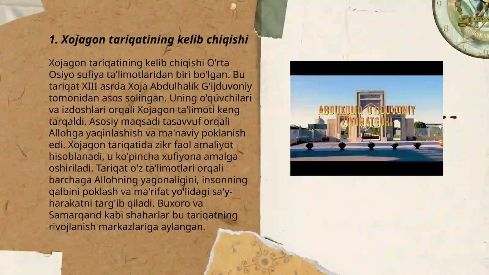 Xojagon tariqati va uning yaratilishida Abduxoliq Gʻijduvoniy faoliyati 3