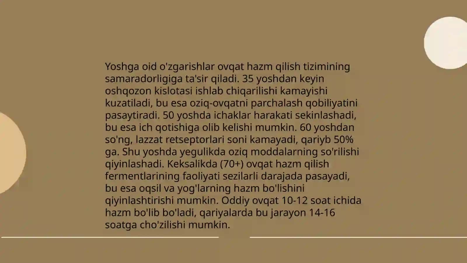 Ovqat hazm qilish tizimining yosh xususiyatlari va ovqatlanish gigiyenasi 3