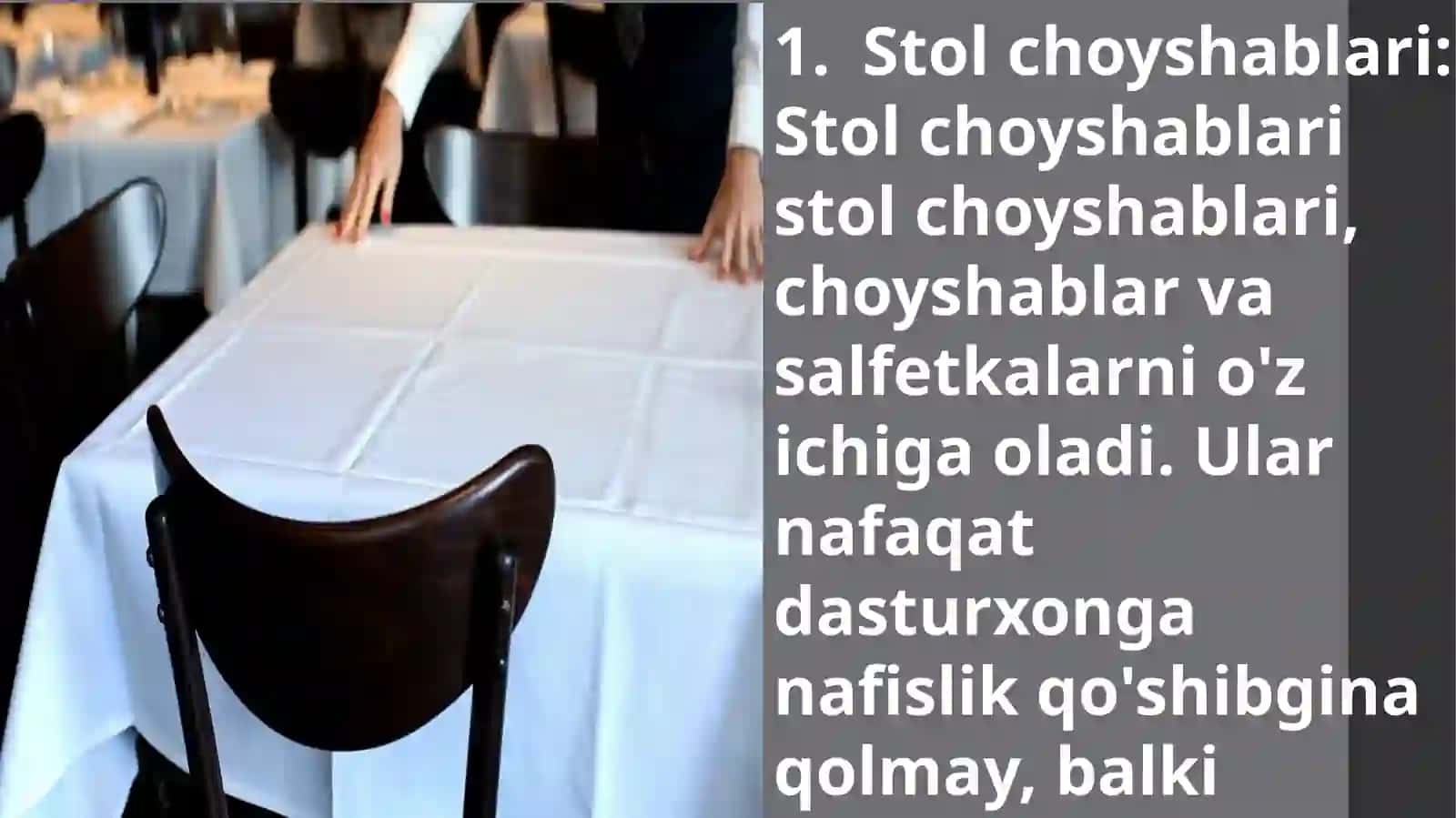 STOL SERVIROVKASI.SERVIROVKA JARAYONIDA OFITSIANTNING MAJBURIYATLARI 3