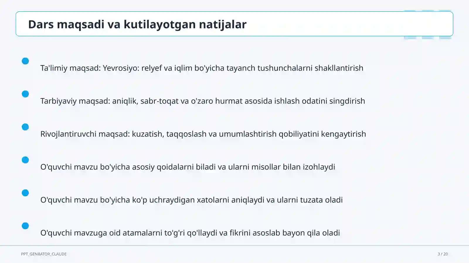 Yevrosiyo: relyef va iqlim (7-sinf) 3
