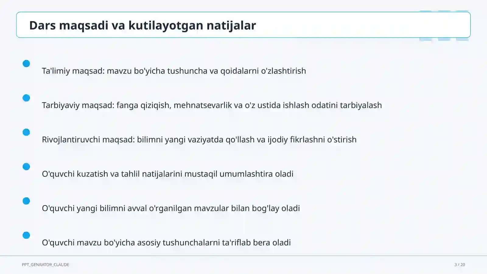 Interfaol metodlar: Venn diagrammasi va Insert 3