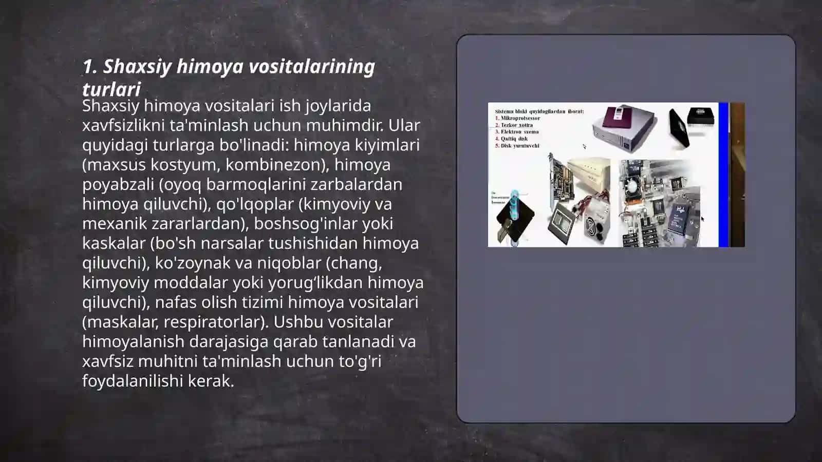 Shaxsiy himoya vositalari 3