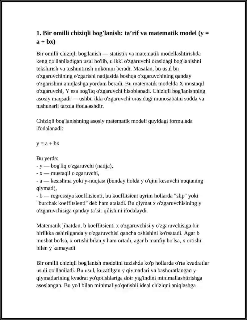 BIR OMILLI CHIZIQLI BOG'LANISH 3