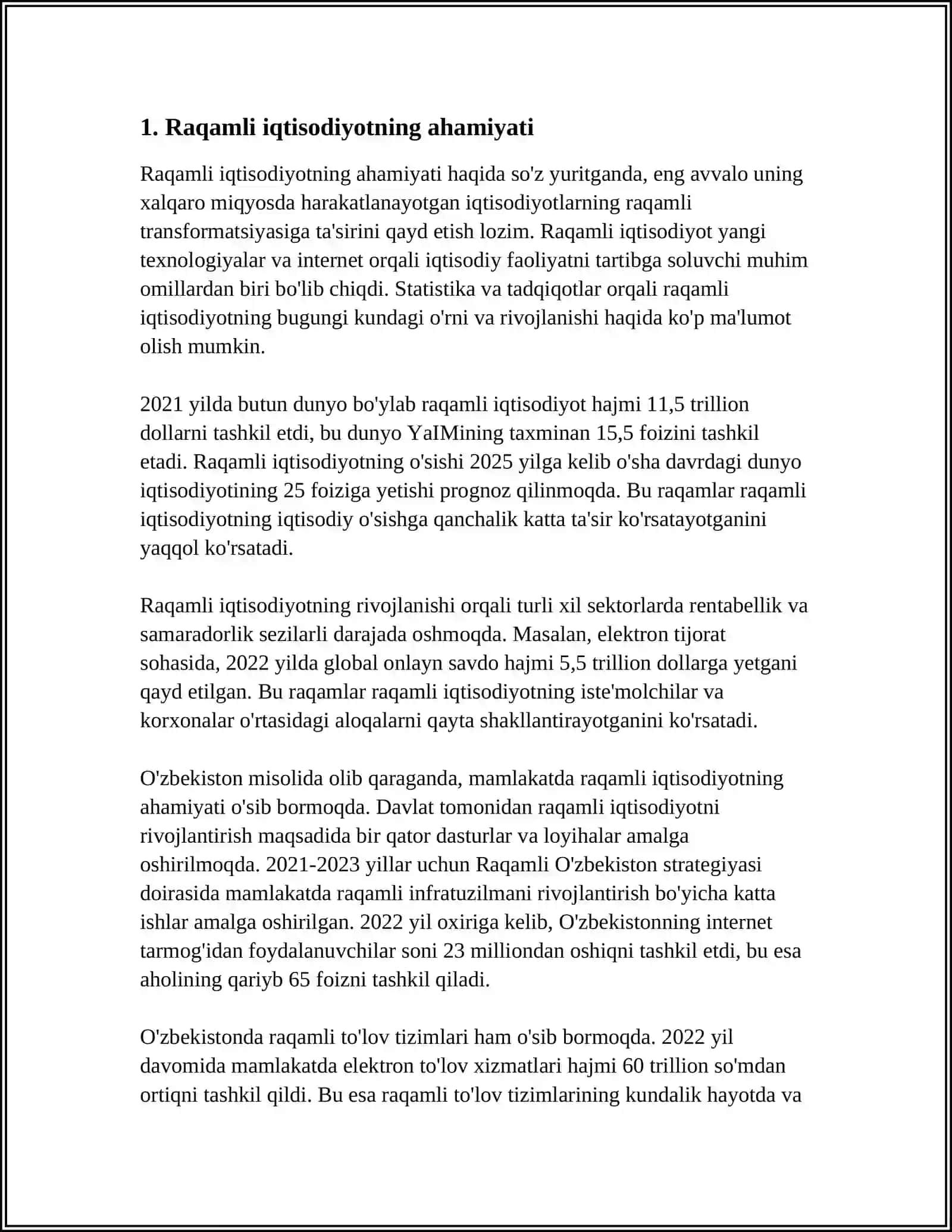 BIZNESDA RAQAMLI IQTISODIYOTNING ÒRNI 3