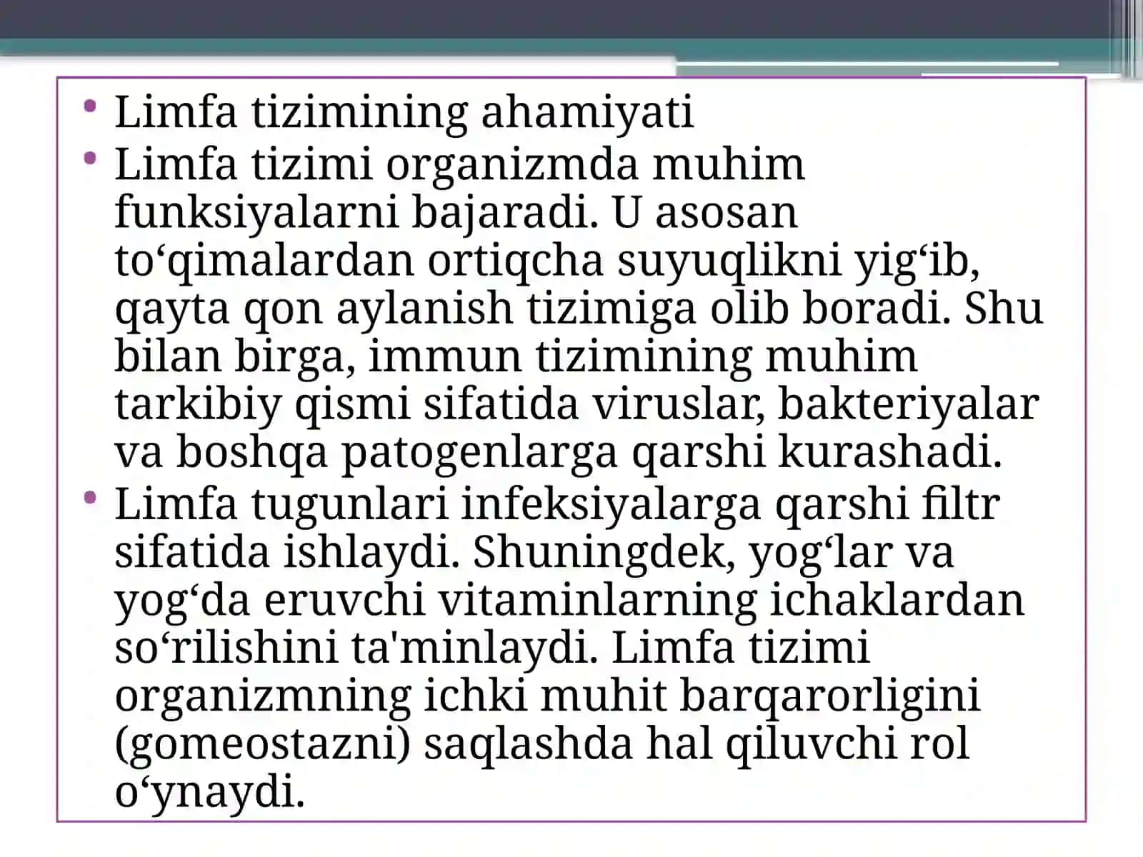Abdimalikova Jayrona - Limfatomirlarining Taraqqiyoti va Tuzilishi 3