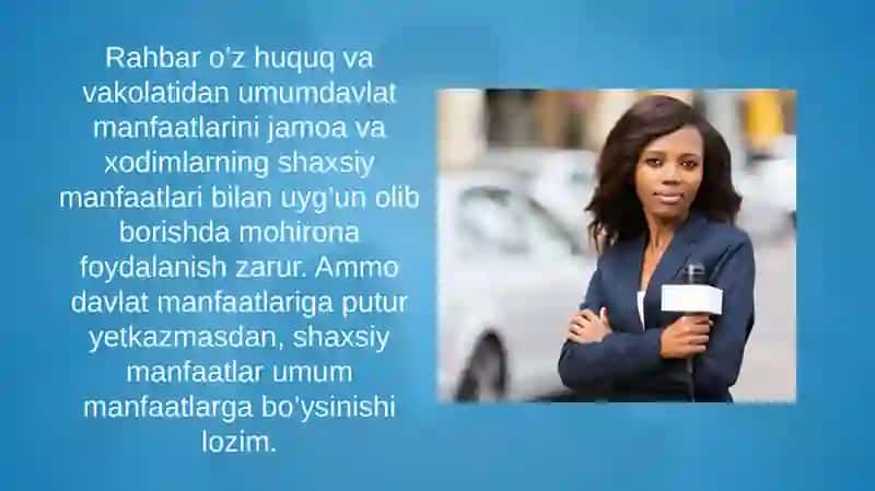 Rahbarlikka qo‘yiladigan asosiy talablar 3