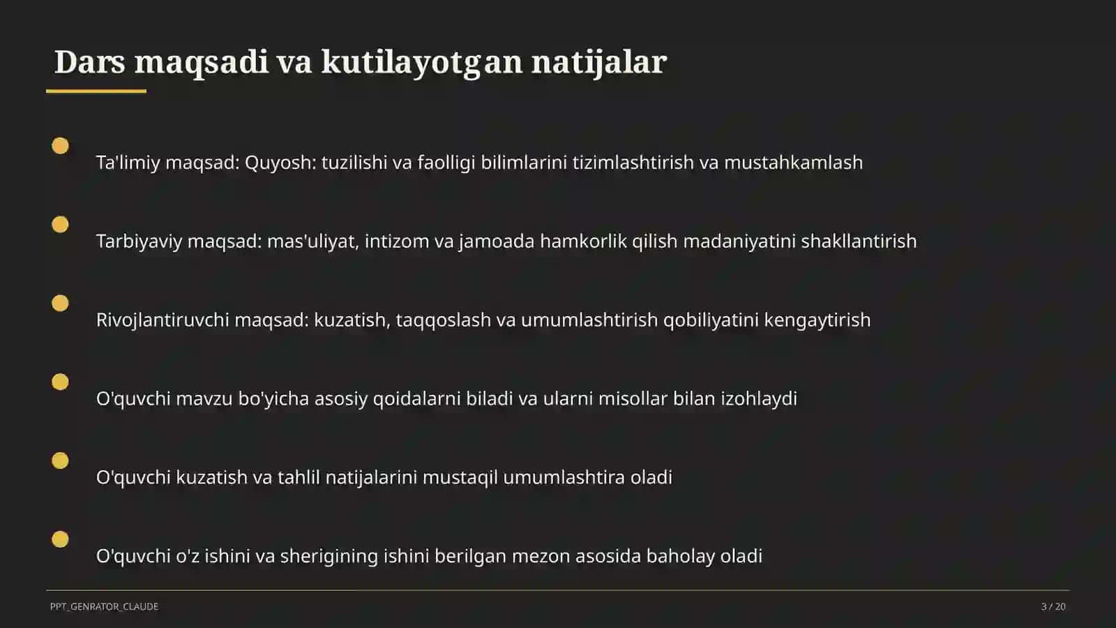 Quyosh: tuzilishi va faolligi (11-sinf) 3
